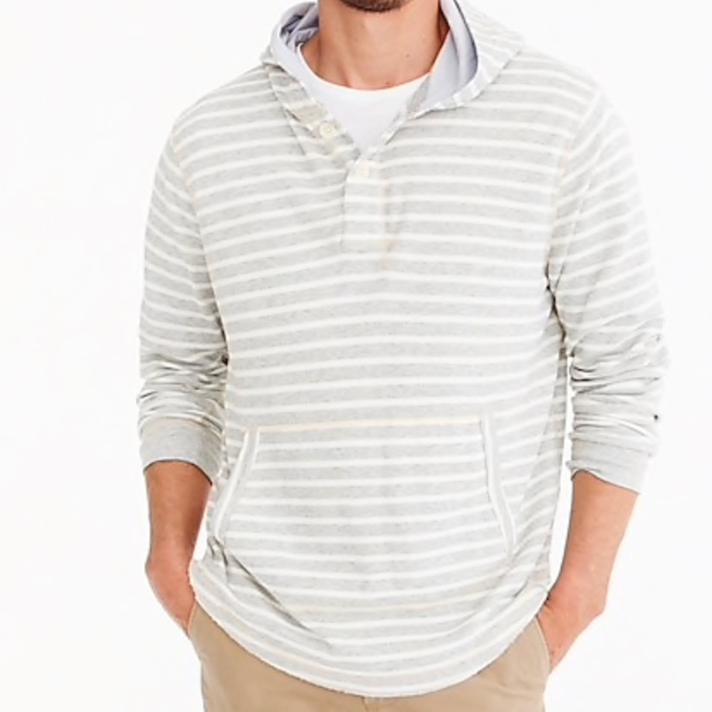 J. Crew Gray Striped Sweater